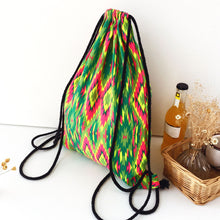 Backpack women backpack casaul Geometric Printing Bags Drawstring backpacks for girls teenage bag  ILML