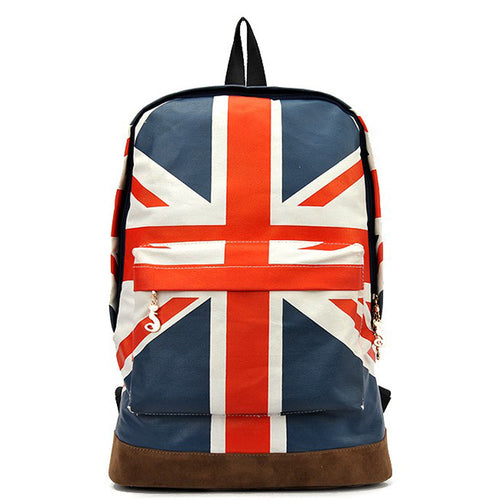 Canvas Women backpack Striped UK British Flag Printing for girls Satchel Bag Students school backpack ILML