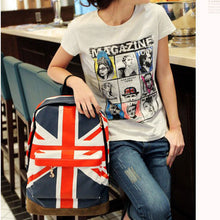 Canvas Women backpack Striped UK British Flag Printing for girls Satchel Bag Students school backpack ILML