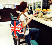 Canvas Women backpack Striped UK British Flag Printing for girls Satchel Bag Students school backpack ILML