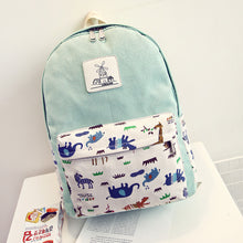 Children Backpacks Cute Animal Printing Nylon Cat Backpack Schoolbag Bag Backpack for teenage girls boys ILML