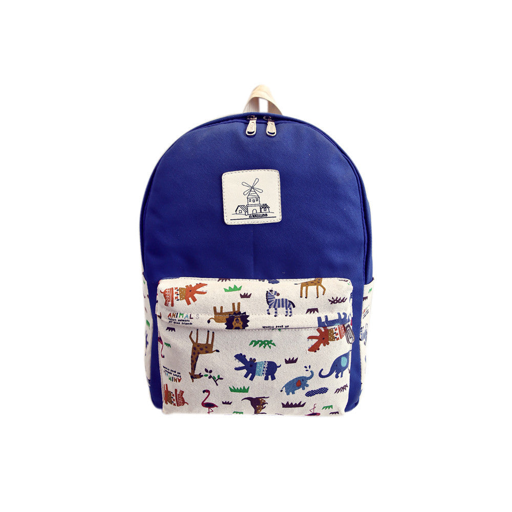 Children Backpacks Cute Animal Printing Nylon Cat Backpack Schoolbag Bag Backpack for teenage girls boys ILML