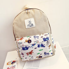 Children Backpacks Cute Animal Printing Nylon Cat Backpack Schoolbag Bag Backpack for teenage girls boys ILML