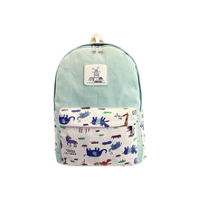 Children Backpacks Cute Animal Printing Nylon Cat Backpack Schoolbag Bag Backpack for teenage girls boys ILML