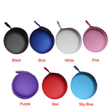 Colourful EVA Portable Mini Round Hard Storage Case Bag for Cards Zipper Holder  ILML