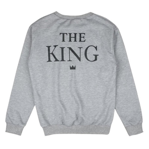 Couples Sweatshirts Print KING QUEEN Long Sleeve Hoodies Lovers Sweatshirt Men and Women Pullovers ILML