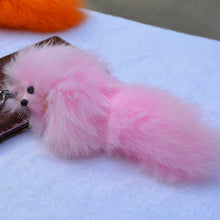 Fur Ball key rings Cell Phone Car Mobile Phone Accessories Small Gift Bags rabbit Key Ring ILML
