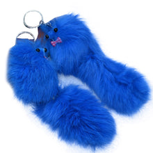 Fur Ball key rings Cell Phone Car Mobile Phone Accessories Small Gift Bags rabbit Key Ring ILML
