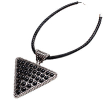 Hollow Carved Peach Heart Rhinestone Women Lady Long Necklace Bronze Silver Golden Jewelry ILML