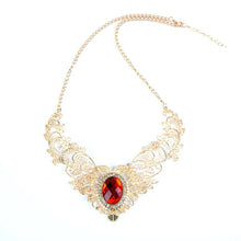 Hollow Carved Peach Heart Rhinestone Women Lady Long Necklace Bronze Silver Golden Jewelry ILML