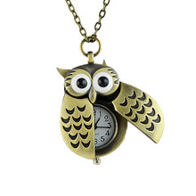 Jewelry Owl Necklace Pendant Chain Pocket Quartz Watch Analog Clock PY8 ILML