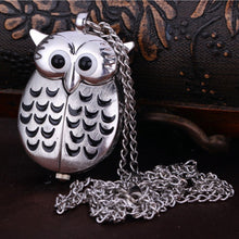 Jewelry Owl Necklace Pendant Chain Pocket Quartz Watch Analog Clock PY8 ILML