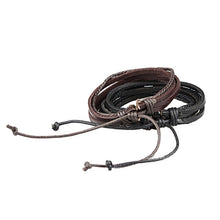 Jewelry Wrap multilayer Leather Bracelets Bangles For Men Women Braided Rope Wristb pulseira feminina masculina ILML