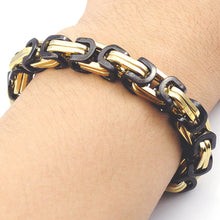 Men Bracelets Gold Chain Link Bracelet Stainless Steel Width 8mm Bracelet Y8 ILML