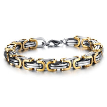 Men Bracelets Gold Chain Link Bracelet Stainless Steel Width 8mm Bracelet Y8 ILML
