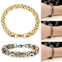 Men Bracelets Gold Chain Link Bracelet Stainless Steel Width 8mm Bracelet Y8 ILML