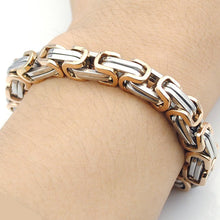 Men Bracelets Gold Chain Link Bracelet Stainless Steel Width 8mm Bracelet Y8 ILML