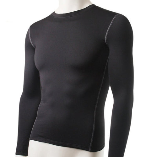 Men Plush Base Layer Long Sleeve Slim Fit Thermal Warm Underwear Tops Undershirt ILML
