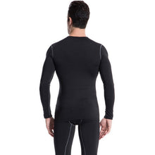 Men Plush Base Layer Long Sleeve Slim Fit Thermal Warm Underwear Tops Undershirt ILML