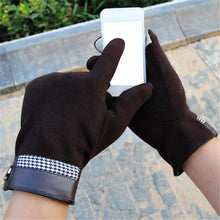Men Touch Screen Wool Gloves Warm Full Fingers Glove Wrist Mittens 4 Colors PY6 ILML