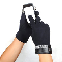 Men Touch Screen Wool Gloves Warm Full Fingers Glove Wrist Mittens 4 Colors PY6 ILML