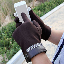 Men Touch Screen Wool Gloves Warm Full Fingers Glove Wrist Mittens 4 Colors PY6 ILML