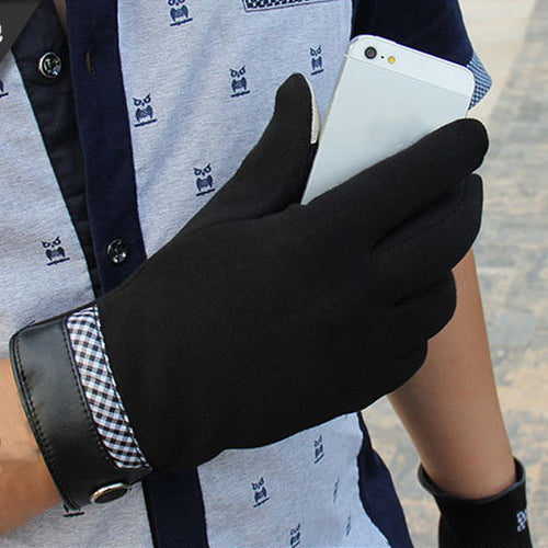 Men's Touch Screen Gloves Smartphone Tablet Full Finger Glove ILML