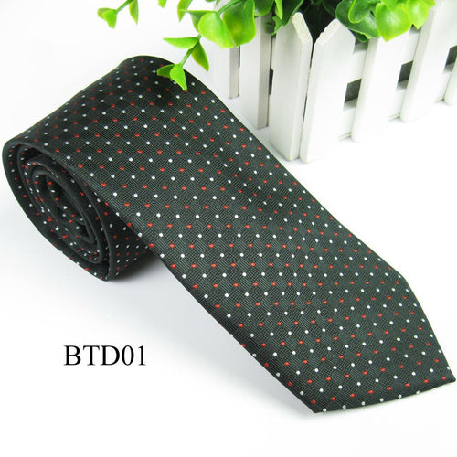 Mens Wedding Dot Tie Classic Jacquard Woven Plain Skinny Silk Necktie PY5 ILML