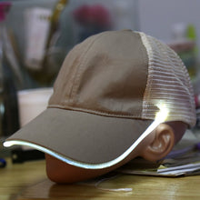 Night Fishing LED Baseball Cap Hat Light Glow Club Party Black Fabric Travel Hat Snapbacks Caps ILML