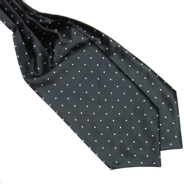Polka Dot Men Long Silk Scarves/Cravat Ascot Ties Handkerchief Gentlemen ILML