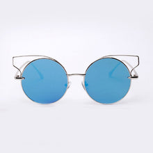 Retro Women Cat Eye Sunglasses Classic Designer Shadeetallic Mirror Sun Glasses 5 Colors lunette de soleil ILML