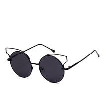 Retro Women Cat Eye Sunglasses Classic Designer Shadeetallic Mirror Sun Glasses 5 Colors lunette de soleil ILML
