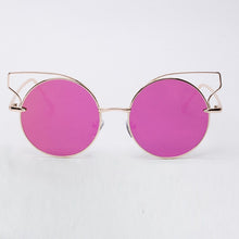 Retro Women Cat Eye Sunglasses Classic Designer Shadeetallic Mirror Sun Glasses 5 Colors lunette de soleil ILML
