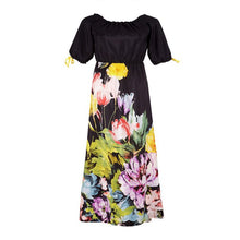 Sexy Women Dress Off the Shoulder Half Sleeve Floral Print Vestidos Party Dresses ILML