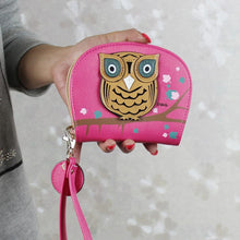 Stylish Women's purse Girl Owl Leather Zip Clutch Coin Money Bag Coin Change Wallet Bolsa Feminina Bags  ILML