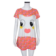 Cartoon Women Sleepwear Pajamas Short Sleeve sweet printing Girl Indoor Clothing Sleepwear Pajamas Home Suit ILML