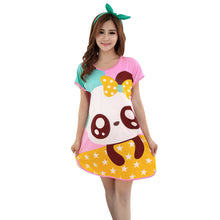 Cartoon Women Sleepwear Pajamas Short Sleeve sweet printing Girl Indoor Clothing Sleepwear Pajamas Home Suit ILML