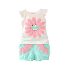 Toddler Baby Girls Clothing Set Sunflower Girls Clothes Sets Kids Casual Sport Suit Set ILML