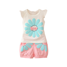 Toddler Baby Girls Clothing Set Sunflower Girls Clothes Sets Kids Casual Sport Suit Set ILML