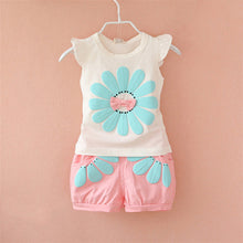 Toddler Baby Girls Clothing Set Sunflower Girls Clothes Sets Kids Casual Sport Suit Set ILML