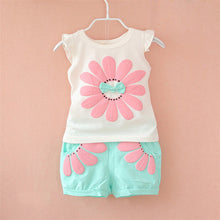 Toddler Baby Girls Clothing Set Sunflower Girls Clothes Sets Kids Casual Sport Suit Set ILML