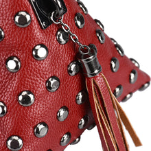 Triangle rivets tassel Clutch Small coin purse woman bag Leather women messenger bags Hbag Shoulder Bags bolsa ILML