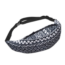Men Women Bag Waist Pack Blue Printing Pouch Belt Waist Bags ILML
