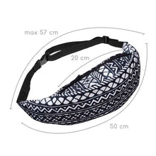 Men Women Bag Waist Pack Blue Printing Pouch Belt Waist Bags ILML
