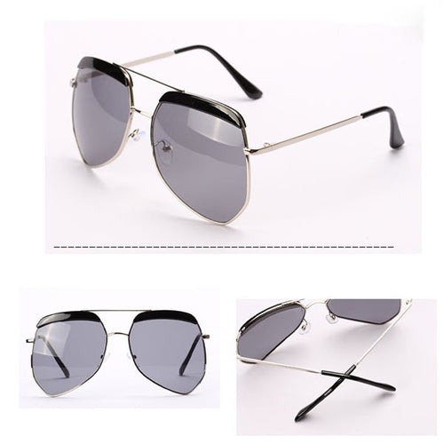 Vogue Women Men Unisex Colorful Mirrored Lens Sunglasseetal Frame Eyewear Sun Glasses UV400 7 Colors ILML