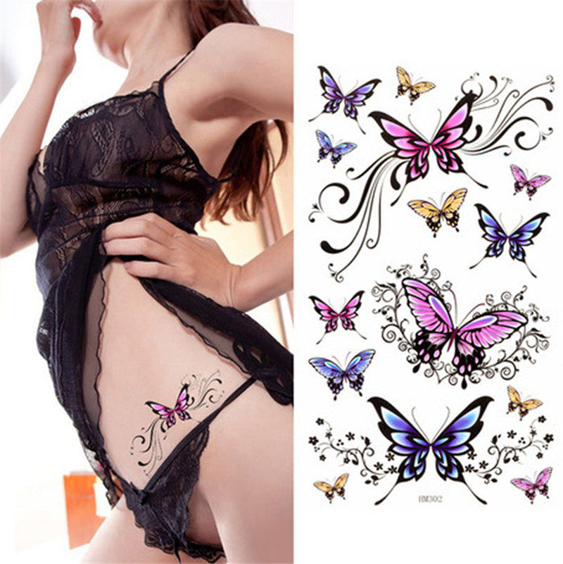 Waterproof Beautiful Butterfly Pattern Tattoo Stickers Temporary  ILML