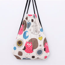 Women Backpack Printing Owl Cat Backpack for girls Drawstring Beam Port Backpack Shopping Bag Travel Bag  ILML