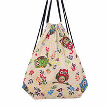 Women Backpack Printing Owl Cat Backpack for girls Drawstring Beam Port Backpack Shopping Bag Travel Bag  ILML