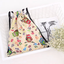 Women Backpack Printing Owl Cat Backpack for girls Drawstring Beam Port Backpack Shopping Bag Travel Bag  ILML