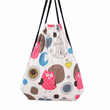 Women Backpack Printing Owl Cat Backpack for girls Drawstring Beam Port Backpack Shopping Bag Travel Bag  ILML